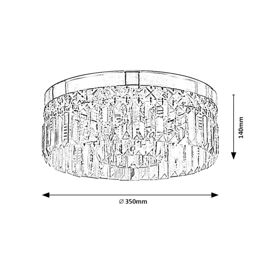 Rabalux - Φωτιστικό οροφής για μπάνιο 6xG9/28W/230V IP44 διάμ. 35 cm