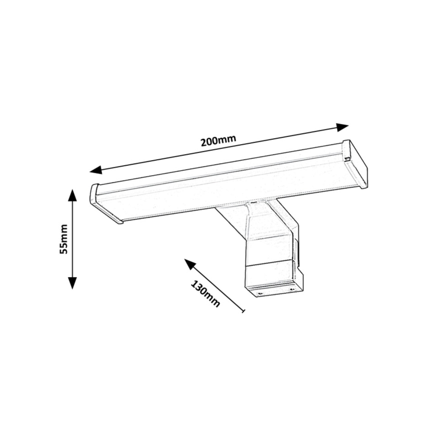 Rabalux - Φωτισμός καθρέφτη μπάνιου LED LED/4W/230V IP44