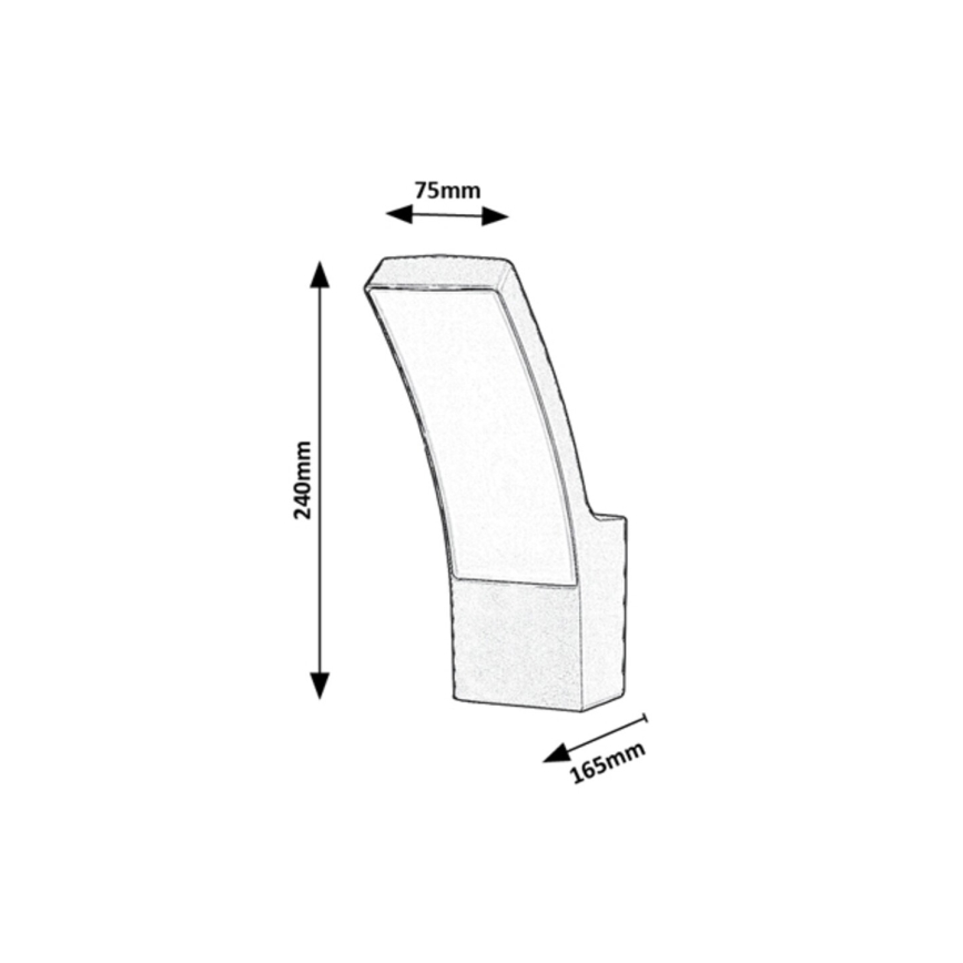Rabalux - LED Εξωτερικό φωτιστικό τοίχου LED/12W/230V IP44