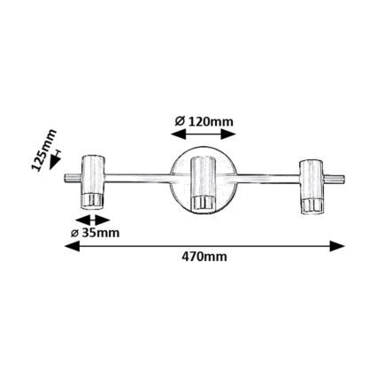 Rabalux - Φωτιστικό σποτ τοίχου LED 3xLED/3W/230V 4000K