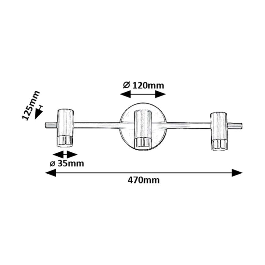 Rabalux - Φωτιστικό σποτ τοίχου LED 3xLED/3W/230V 4000K