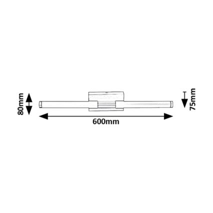Rabalux - Φωτιστικό τοίχου μπάνιου LED LED/8W/230V 4000K IP44