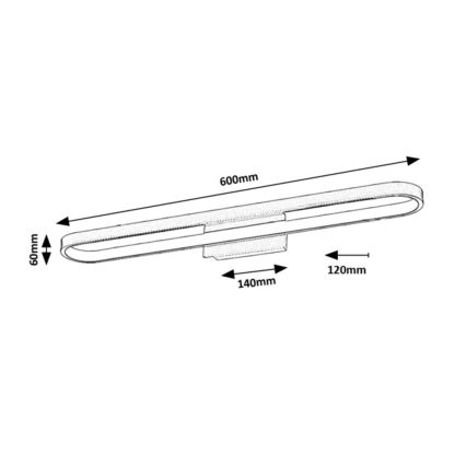 Rabalux - Φωτιστικό LED για καθρέφτη μπάνιου 18W/230V IP44 60 cm