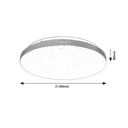 Rabalux - Φωτιστικό οροφής για μπάνιο LED/18W/230V IP44 διάμ. 34 cm