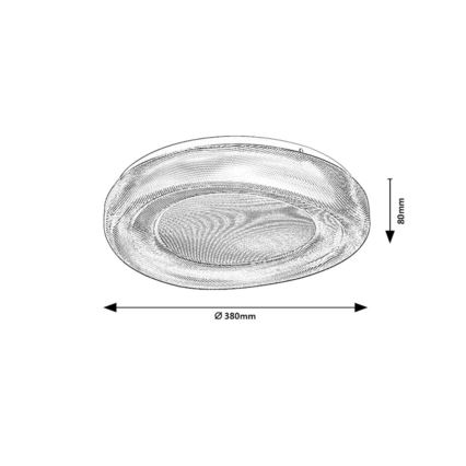 Rabalux - Φωτιστικό οροφής για μπάνιο LED/24W/230V IP44 4000K Ø 38 εκ.
