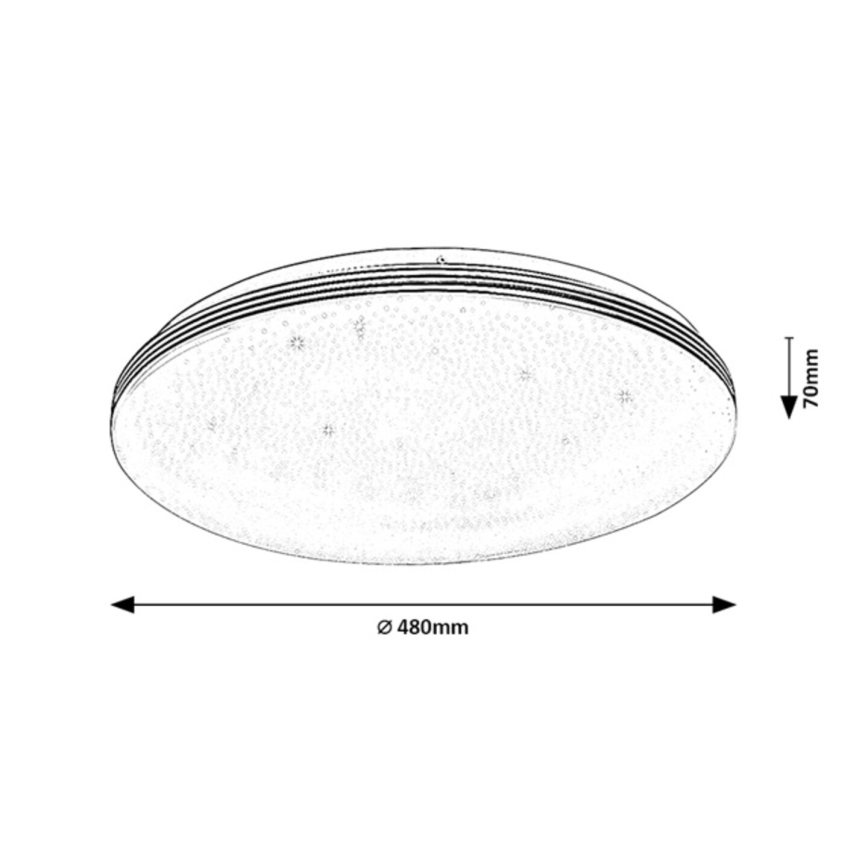 Rabalux - Φωτιστικό οροφής μπάνιου LED LED/40W/230V IP44 4000K Ø 48 cm