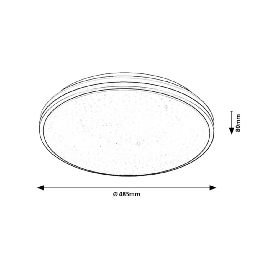 Rabalux - Φωτιστικό οροφής μπάνιου LED/40W/230V IP44 4000K Ø 48,5 cm