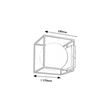 Rabalux - Εξωτερικό επιτοίχιο φωτιστικό 1xE14/15W/230V IP44 μαύρο