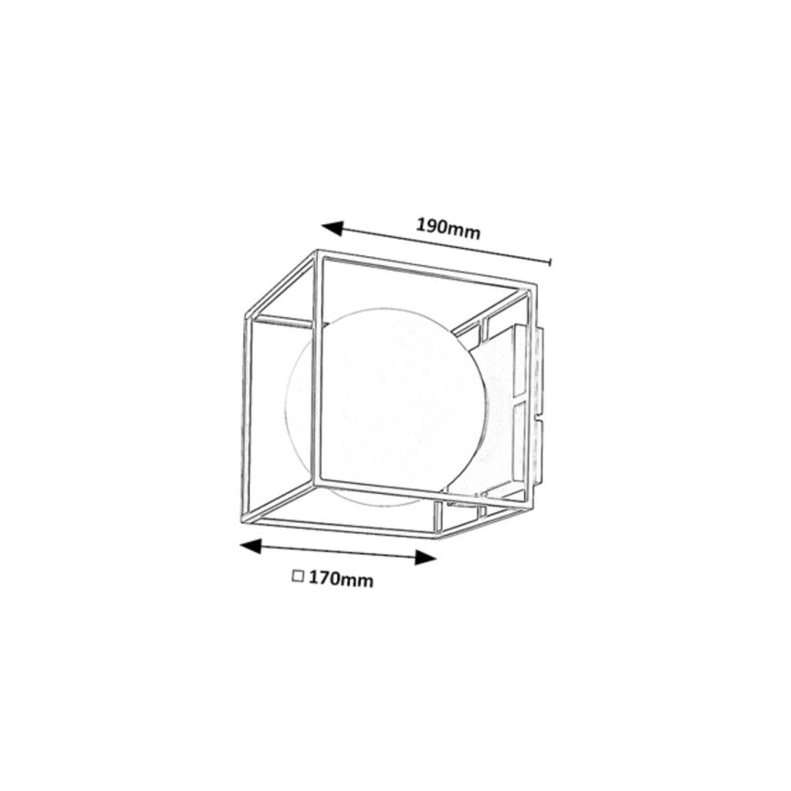 Rabalux - Εξωτερικό επιτοίχιο φωτιστικό 1xE14/15W/230V IP44 μαύρο