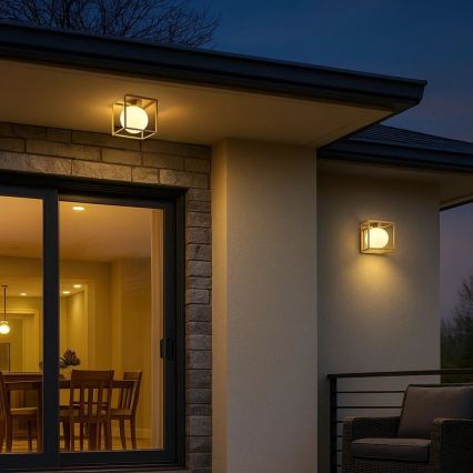 Rabalux - Επιτοίχιο φωτιστικό εξωτερικού χώρου 1xE14/15W/230V IP44 χρυσό