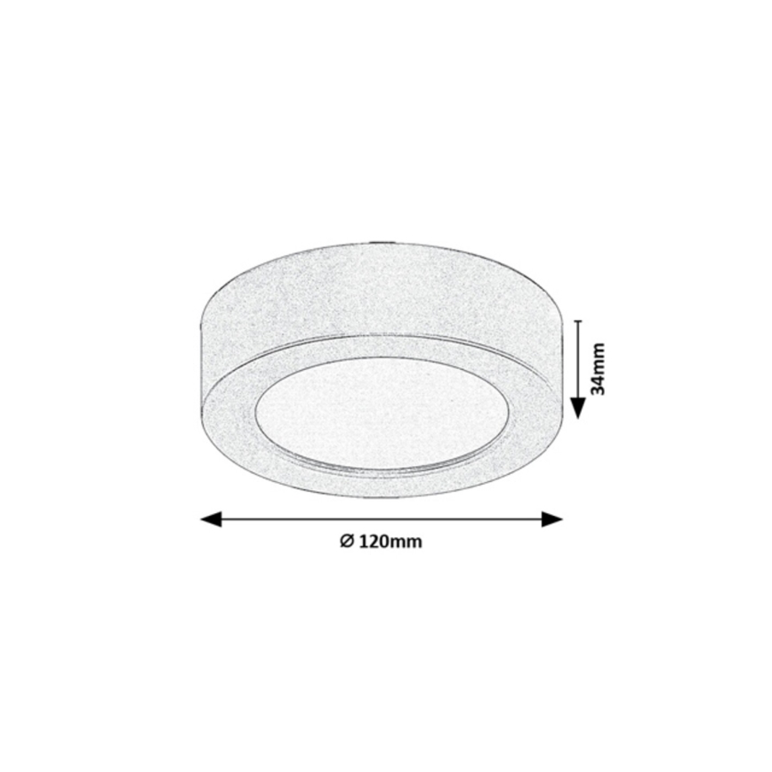 Rabalux - Φωτιστικό οροφής μπάνιου LED/7W/230V Ø 12 εκ. IP44 χρυσό