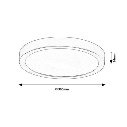 Rabalux - LED φωτιστικό οροφής για μπάνιο LED/30W/230V, διάμ. 30 cm, IP44, χρυσό
