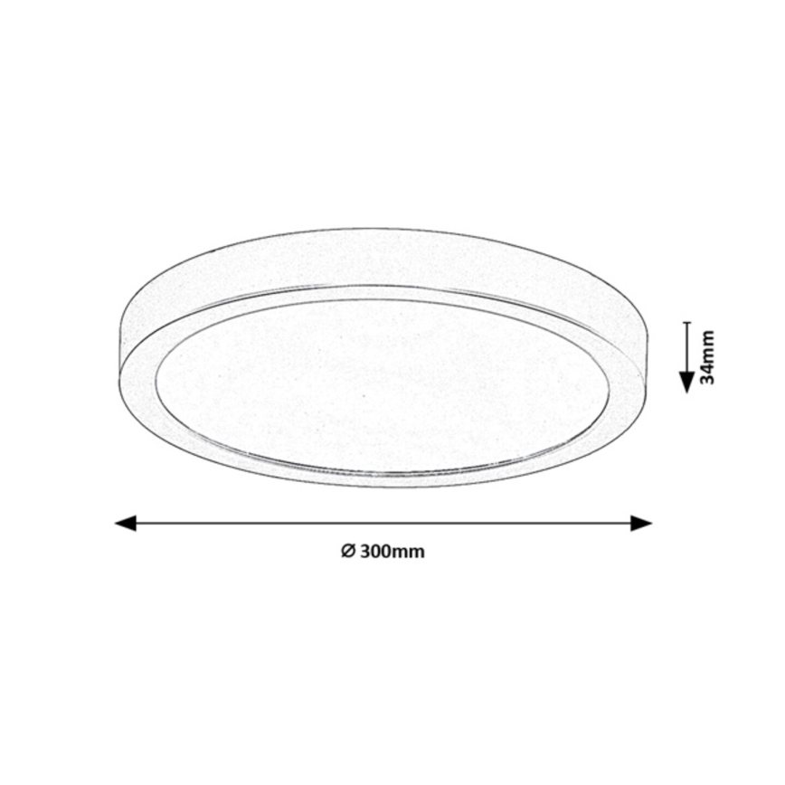 Rabalux - LED φωτιστικό οροφής για μπάνιο LED/30W/230V, διάμ. 30 cm, IP44, χρυσό
