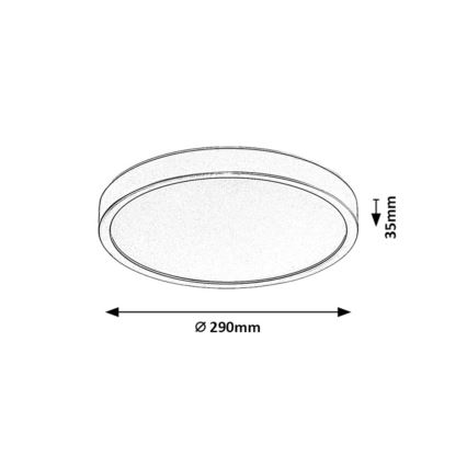 Rabalux - LED φωτιστικό οροφής για μπάνιο LED/18W/230V 3000/4000/6000K διάμ. 29 cm IP44 καφέ