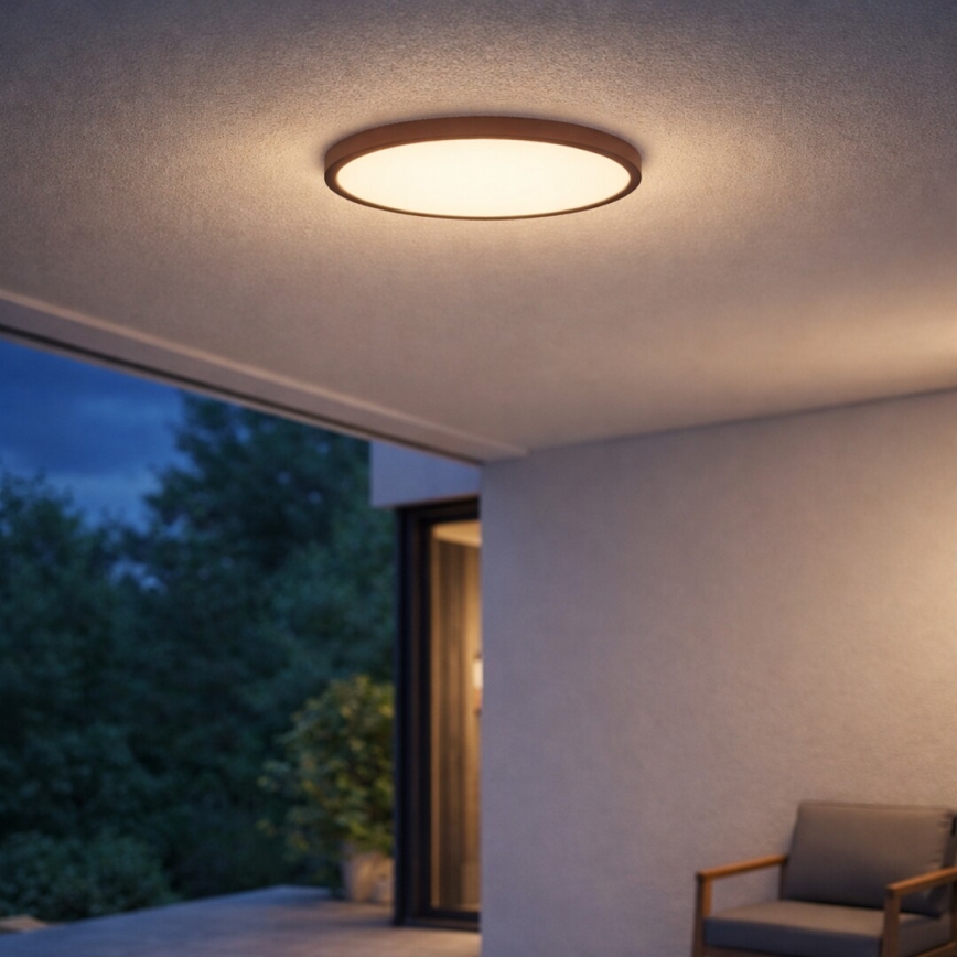 Rabalux - LED φωτιστικό οροφής μπάνιου LED/24W/230V 3000/4000/6000K διάμ. 40 cm IP44 καφέ