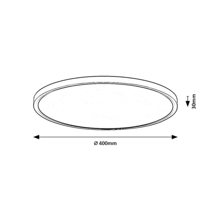 Rabalux - LED φωτιστικό οροφής μπάνιου LED/24W/230V 3000/4000/6000K διάμ. 40 cm IP44 καφέ