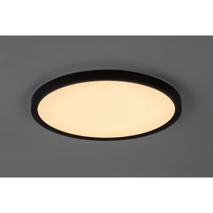 Rabalux - Φωτιστικό οροφής LED για μπάνιο, 24W/230V, 3000/4000/6000K, διάμ. 40 cm, IP44, μαύρο