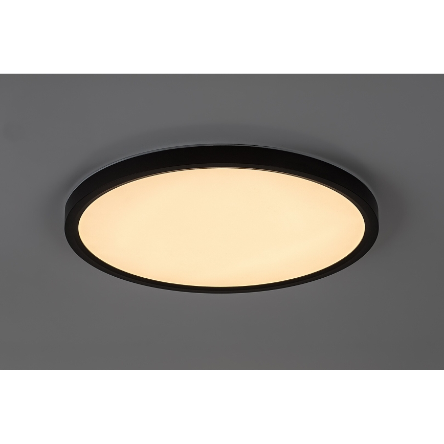 Rabalux - Φωτιστικό οροφής LED για μπάνιο, 24W/230V, 3000/4000/6000K, διάμ. 40 cm, IP44, μαύρο