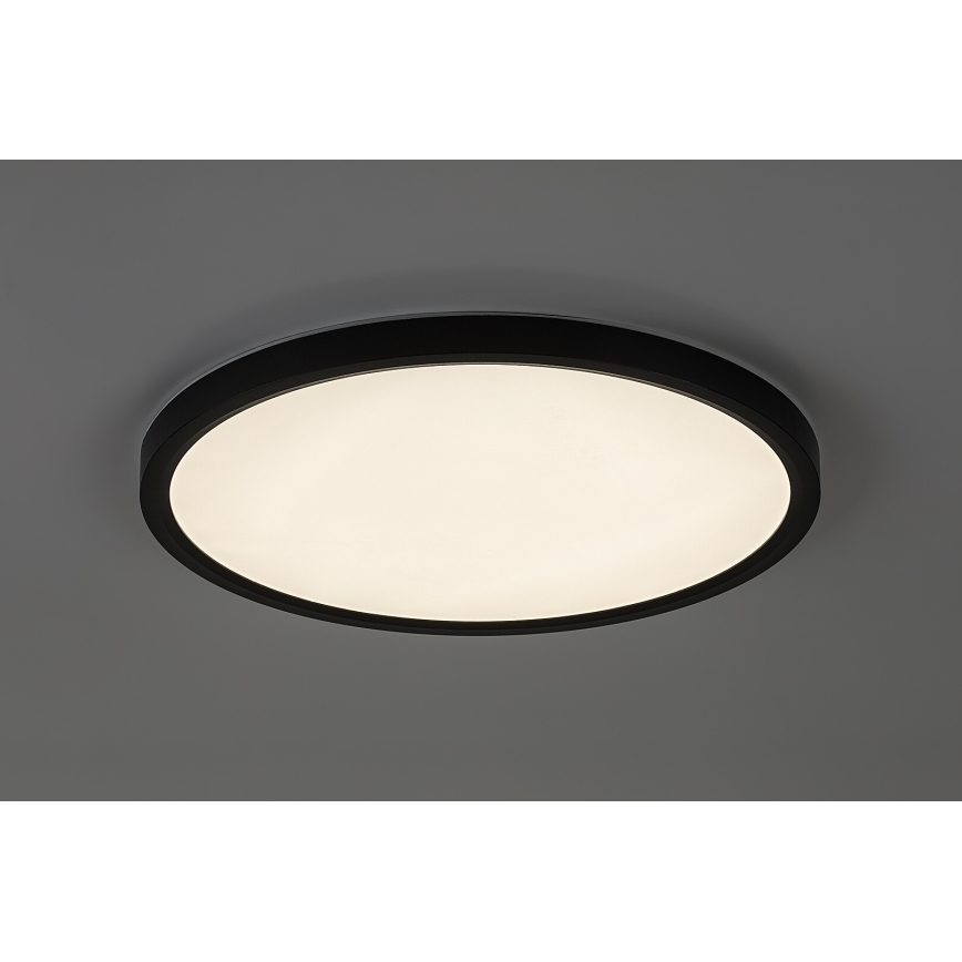 Rabalux - Φωτιστικό οροφής LED για μπάνιο, 24W/230V, 3000/4000/6000K, διάμ. 40 cm, IP44, μαύρο