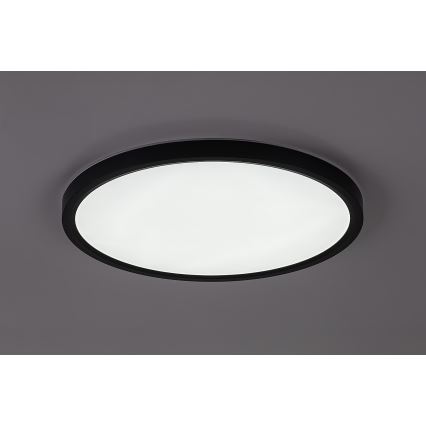 Rabalux - Φωτιστικό οροφής LED για μπάνιο, 24W/230V, 3000/4000/6000K, διάμ. 40 cm, IP44, μαύρο