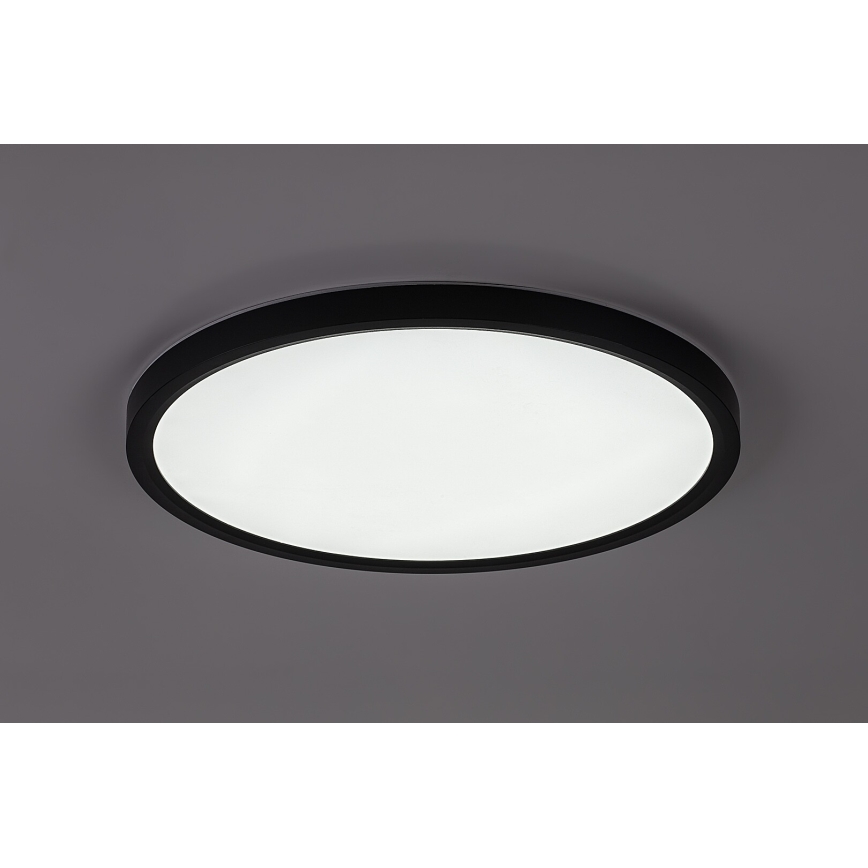 Rabalux - Φωτιστικό οροφής LED για μπάνιο, 24W/230V, 3000/4000/6000K, διάμ. 40 cm, IP44, μαύρο