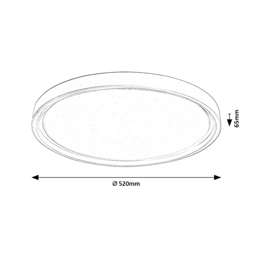 Rabalux - Ρυθμιζόμενο φωτιστικό οροφής LED/54W/230V IP40 3000-6500K Ø 52 cm + τηλεχειριστήριο