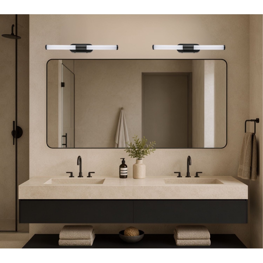Rabalux - LED φωτισμός καθρέφτη μπάνιου LED/6W/230V IP44 40 cm μαύρο