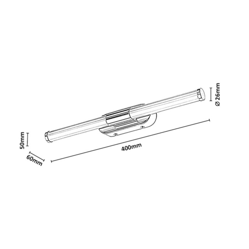 Rabalux - LED φωτισμός καθρέφτη μπάνιου LED/6W/230V IP44 40 cm μαύρο