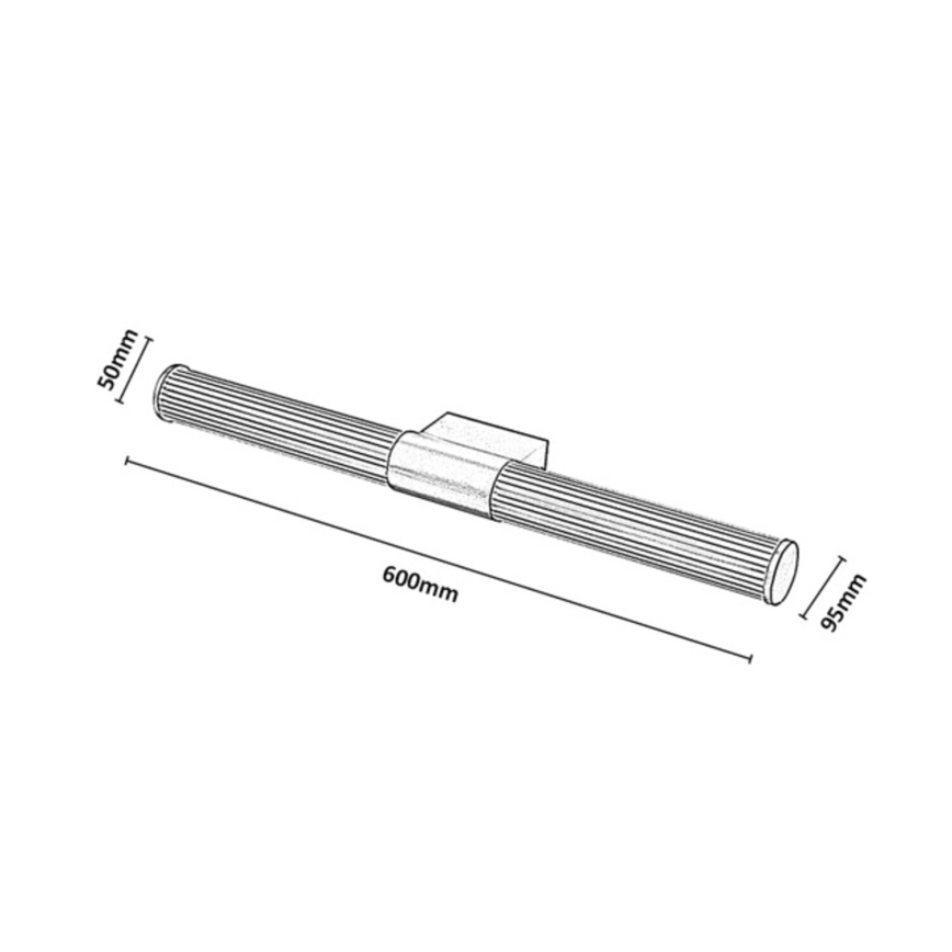 Rabalux - LED φωτισμός καθρέφτη μπάνιου LED/15W/230V IP44 60 cm χρυσός