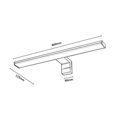 Rabalux - Φωτιστικό καθρέφτη μπάνιου LED/8W/230V IP44 40 cm