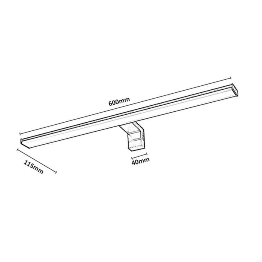 Rabalux - LED φωτιστικό για καθρέφτη μπάνιου LED/12W/230V IP44 60 cm