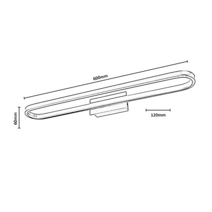 Rabalux - Φωτιστικό καθρέφτη μπάνιου LED/18W/230V IP44 60 cm