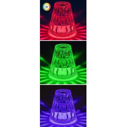 Rabalux - LED RGB Dimmable επαναφορτιζόμενο επιτραπέζιο φωτιστικό	 LED/2W/5V 3000K