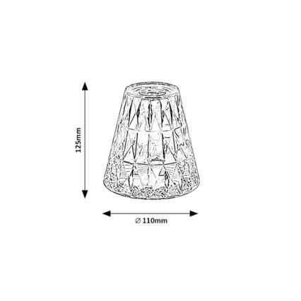 Rabalux - LED RGB Dimmable επαναφορτιζόμενο επιτραπέζιο φωτιστικό	 LED/2W/5V 3000K