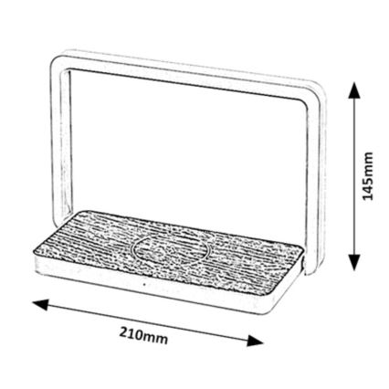 Rabalux - Επιτραπέζια λάμπα dimming LED με ένα wireless charger LED/4W/5V 3000K