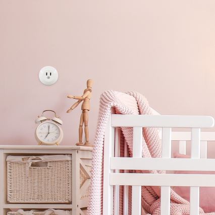 Rabalux - LED νυχτερινό φωτιστικό με αισθητήρα για πρίζα 2xUSB LED/13,9W/230V 3000K