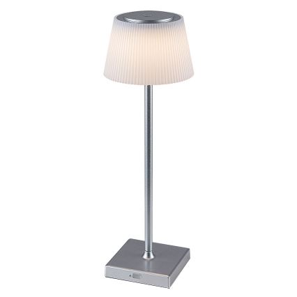 Rabalux - LED Επαναφορτιζόμενη επιτραπέζια λάμπα dimming LED/4W/3,7V 1800 mAh 3000-5000K IP44 ασήμι