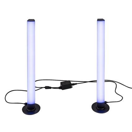 Rabalux - Σετ 2x Ρυθμιζόμενα Επιτραπέζια Φωτιστικά LED RGB PACO LED/5W/5V με τηλεχειριστήριο