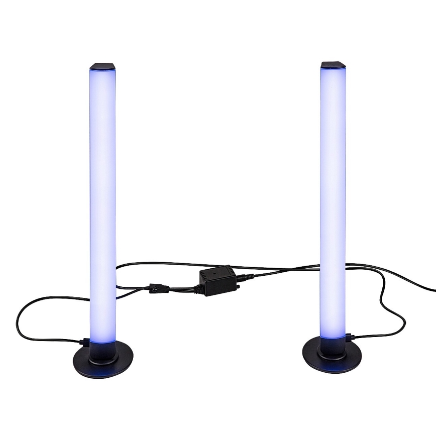 Rabalux - ΣΕΤ 2x LED RGB Eπιτραπέζια λάμπα dimming PACO LED/5W/5V + τηλεχειριστήριο
