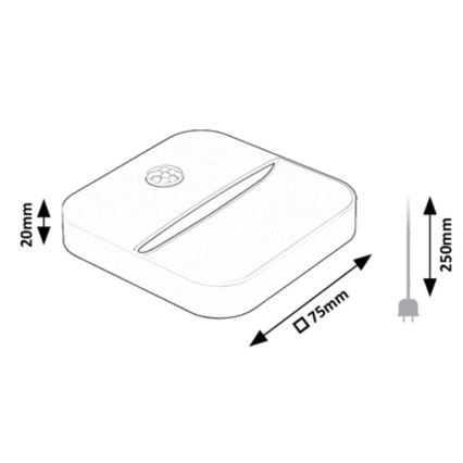 Rabalux - LED Night rechargeable φωστικό με αισθητήρα LED/0,15W/3,7V 3000K 300 mAh