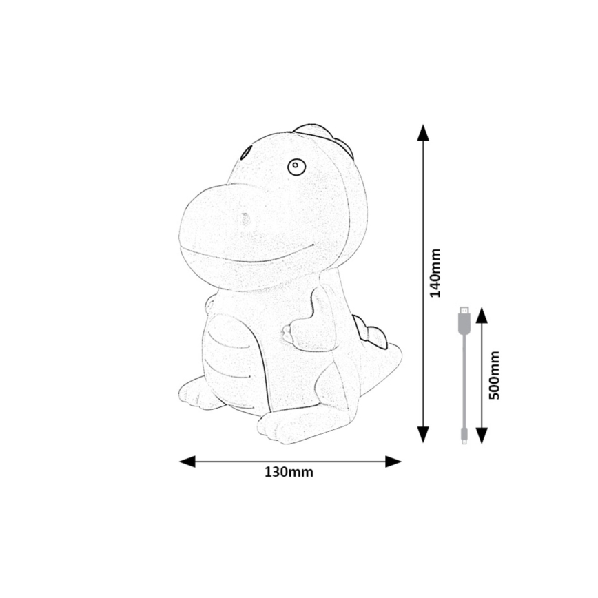 Rabalux - LED RGB Dimming touch rechargeable children's μικρό lamp LED/0,45W/5V