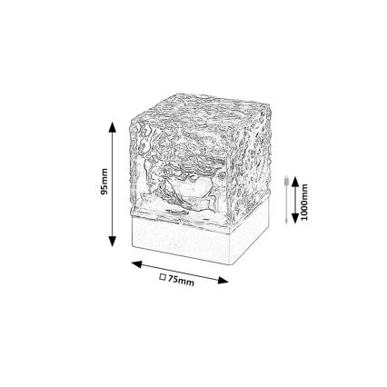 Rabalux - LED RGB Dimmable επαναφορτιζόμενο επιτραπέζιο φωτιστικό	 LED/1W/5V + τηλεχειριστήριο