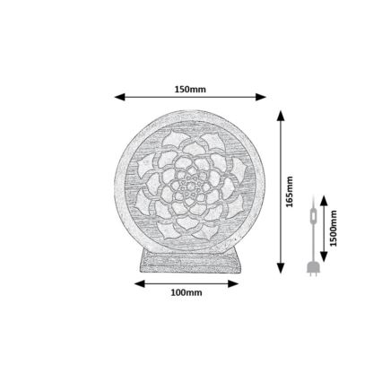 Rabalux - Λάμπα αλατιού 1xE14/15W/230V