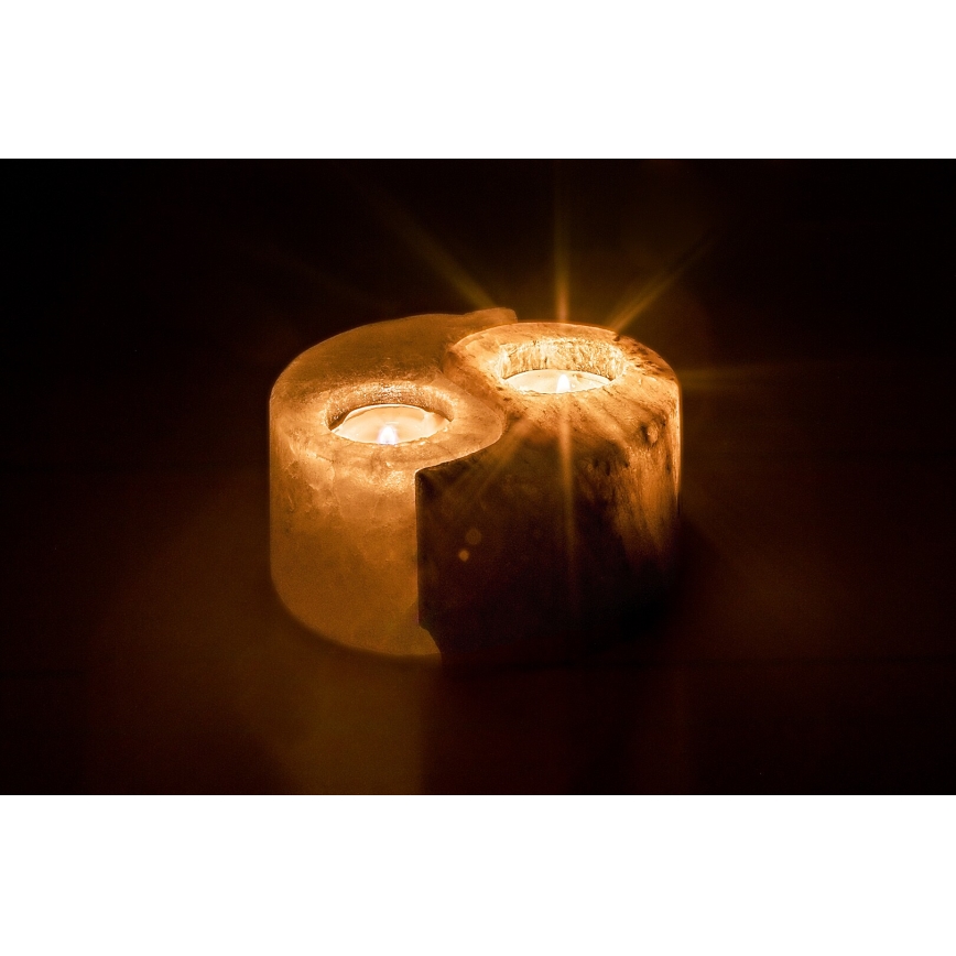 Rabalux - Λάμπα αλατιού - κηροπήγιο γκρι/λευκό