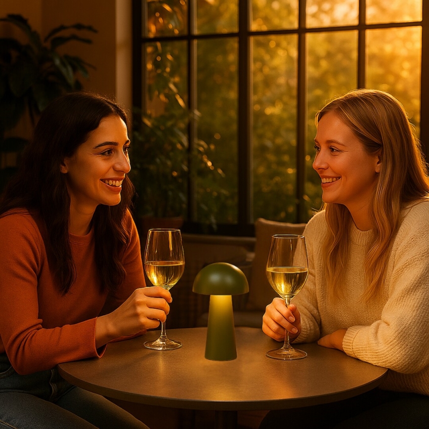 Rabalux - Ρυθμιζόμενη LED λάμπα αφής εξωτερικού χώρου, επαναφορτιζόμενη LED/1,5W/5V IP44 1200 mAh USB πράσινη