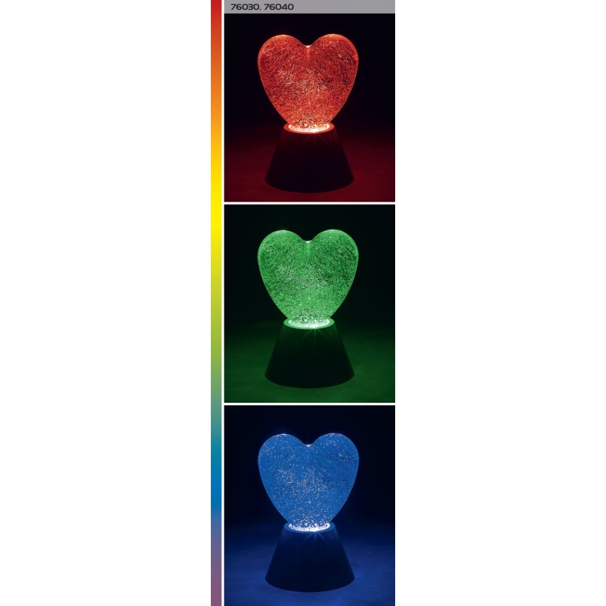 Rabalux - LED RGB Διακοσμητικό φωτιστικό LED/0,8W/3xAA σε σχήμα καρδιάς
