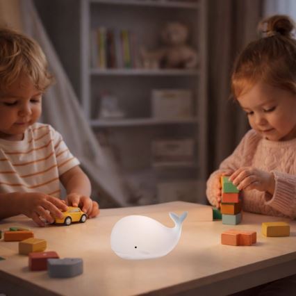 Rabalux - LED RGB Νυχτερινό φωτάκι αφής LED/0,05W/1xCR2032 φάλαινα