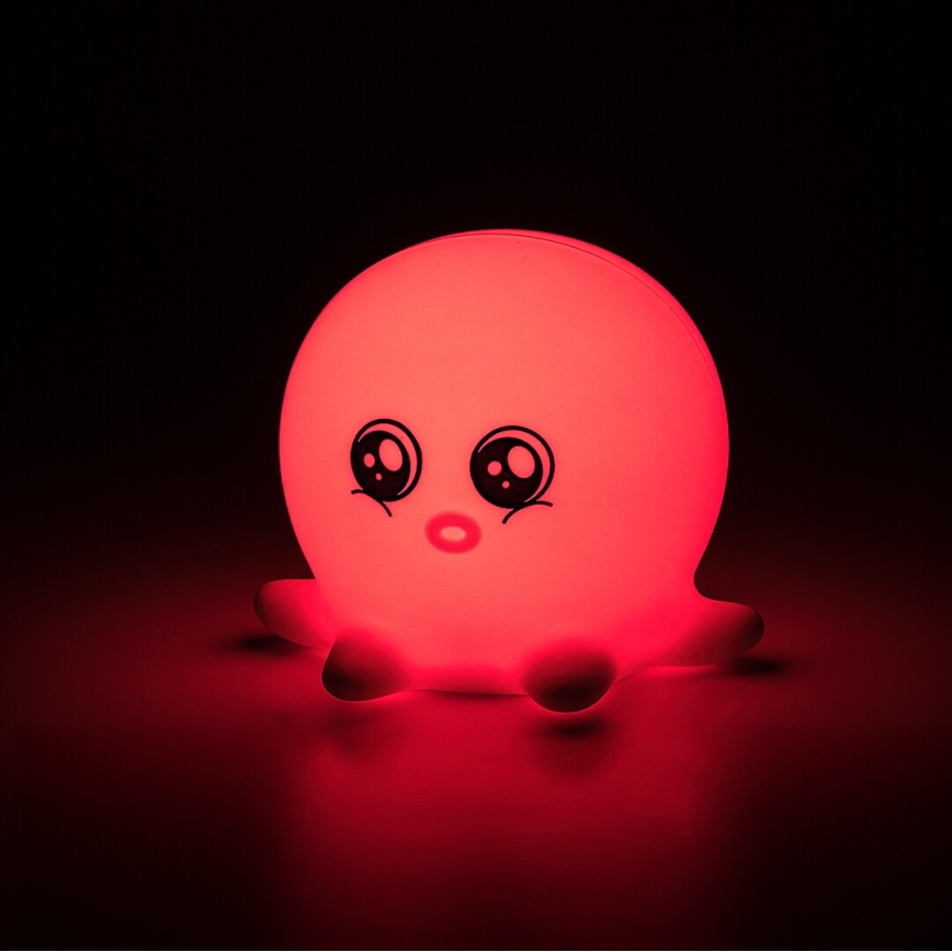 Rabalux - LED RGB νυχτερινό φωτάκι με αισθητήρα αφής LED/0,05W/1xCR2032 χταπόδι