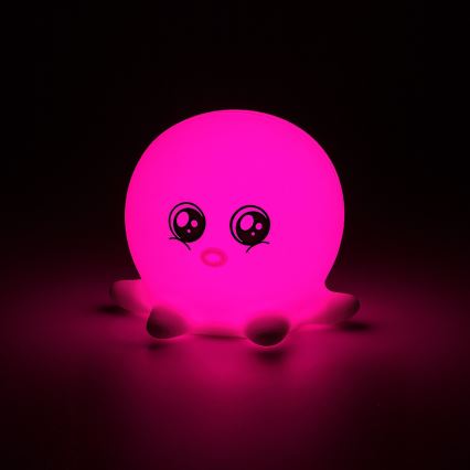 Rabalux - LED RGB νυχτερινό φωτάκι με αισθητήρα αφής LED/0,05W/1xCR2032 χταπόδι