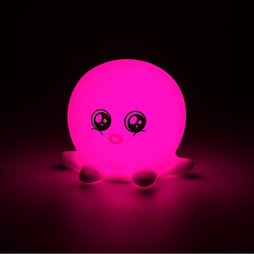 Rabalux - LED RGB νυχτερινό φωτάκι με αισθητήρα αφής LED/0,05W/1xCR2032 χταπόδι